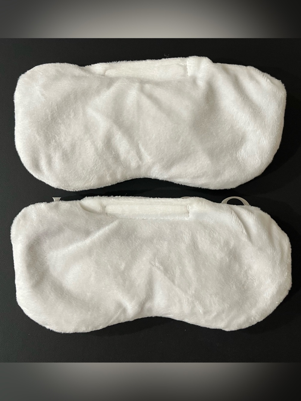 Set of 2 - Clay Beads Plush White Adjustable Sleep Mask - Hot/Cold